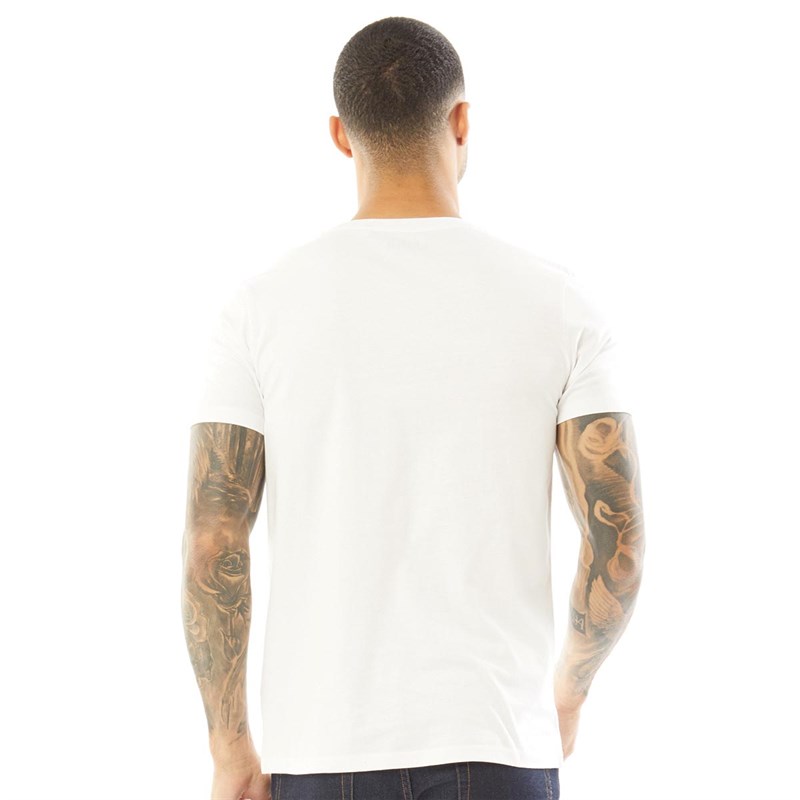 Fluid Herre Chest Stripe T-shirts Hvid