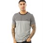 Fluid Mens Puppytooth Print T-Shirt Neutral Grey/Black