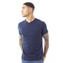 Fluid T-Shirts Slub Henley Homme Bleu Marine