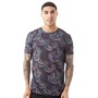 Fluid Mens Palm Print T-Shirt Black/Multi