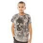 Fluid Junior Skull Print T-Shirt Khaki