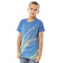 Fluid Junior Printed T-Shirt Royal/Yellow