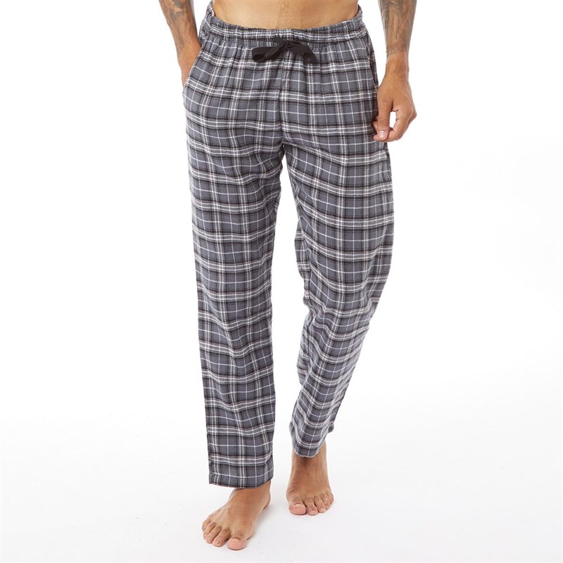 Buy Fluid Mens Pyjama Pants Black/Grey