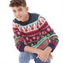 Fluid Børn Jacquard Christmas Sweater med julemotiv Flerfarvet