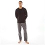 Fluid Mens Microfleece Loungewear Set Black/Charcoal