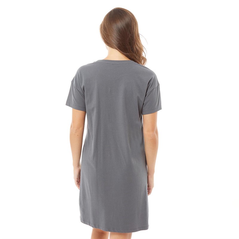 Fluid Womens Nightdress T-Shirt Dark Charcoal Marl