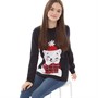 Fluid Piger Polar Bear Christmas Sweater med julemotiv Mørk Marineblå