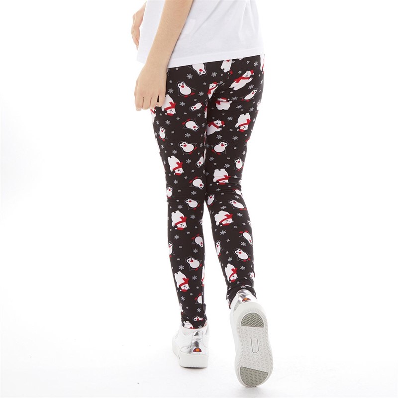 Fluid Junior AOP Christmas Leggings Black