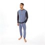 Fluid Herre Pyjamas Mergel Blå