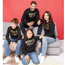 Fluid Herrer Santa Squad Langærmede overdele Sort