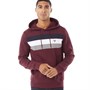 Fluid Mens Stripe Chest Hoodie Tawny Port