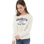 Fluid Sweatshirts Track Team Fille Blanc Cassé