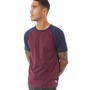 Fluid T-Shirts Raglan Homme Bordeaux