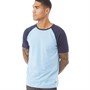 Fluid T-Shirts Raglan Homme Bleu Ciel