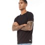 Fluid Herren Henley T-Shirts Schwarz