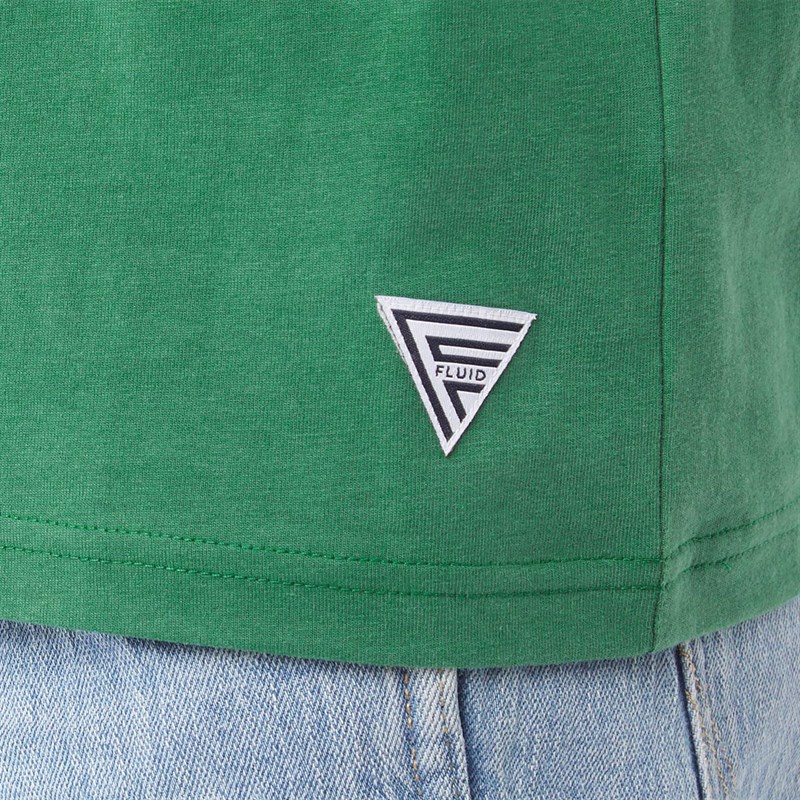 Fluid Herren Henley 60 T-Shirts Grün