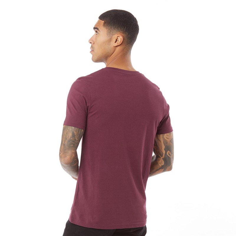 Fluid Mens Henley T-Shirt New Maroon