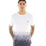 Fluid Mens Graduated Splatter T-Shirt White/Blue