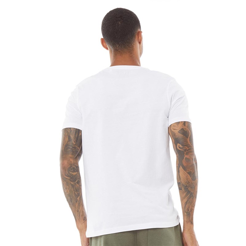 Fluid Mens Camo Logo T-Shirt White