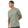 Fluid T-Shirts Splatter Print Homme Kaki
