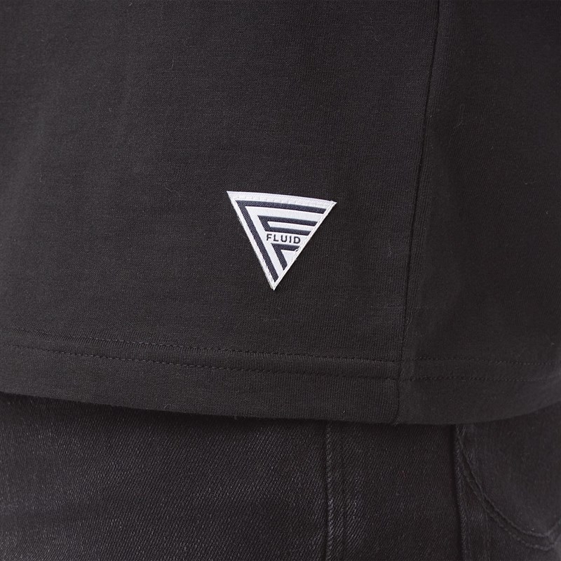 Fluid Mens Camo Sleeve Raglan T-Shirt Black