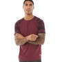 Fluid T-Shirts Dye Raglan Homme Bordeaux