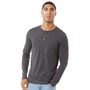 Fluid Hauts à Manches Longues Henley Homme Anthracite Chiné
