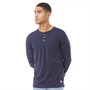 Fluid Hauts à Manches Longues Henley Homme Bleu Marine