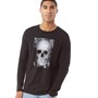 Fluid Herrer Skull Langærmede overdele Sort
