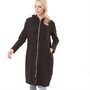 Fluid Womens Longline Zip Hoodie Black