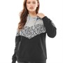 Fluid Damen Leopard Kapuzenpullover Mehrfarbig