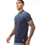 Fluid Polos à manches courtes Houndstooth Checked Shoulder Homme Bleu