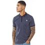 Fluid Mens Vertical Stripe Polo Navy