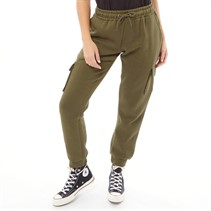 Fluid Womens Cargo Fleece Joggers Khaki
