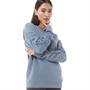Fluid Damen Ruffle Sweatshirts Verblasstes Indigo