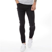 Fluid Herre Ripped Knee Skinny Jeans Sort