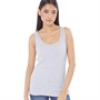 Fluid Womens Ribbed Vest Light Grey Marl