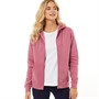 Fluid Womens Zip Through Hoodie Rose Wine