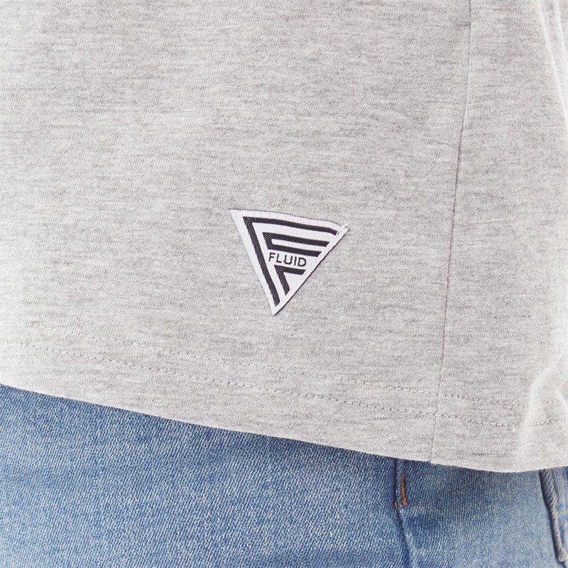 Fluid Heren Singlet Gemeleerd Grijs