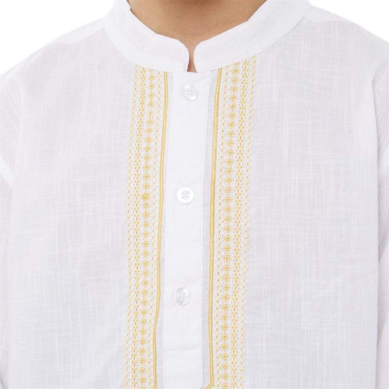 Fluid Boys Kurta Shirt White