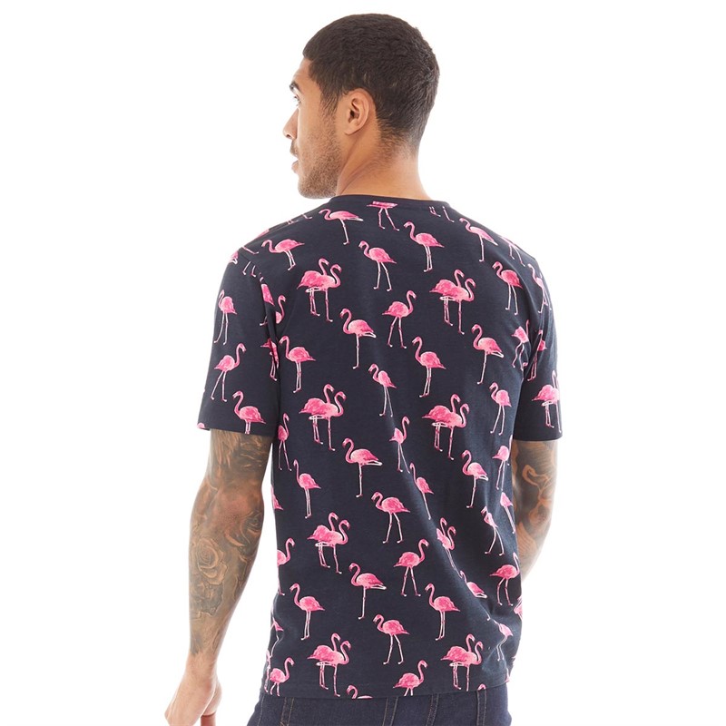 Fluid Mens AOP Printed T-Shirt Navy