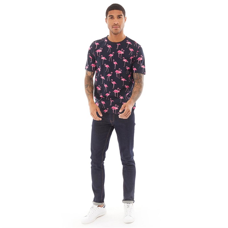 Fluid Mens AOP Printed T-Shirt Navy