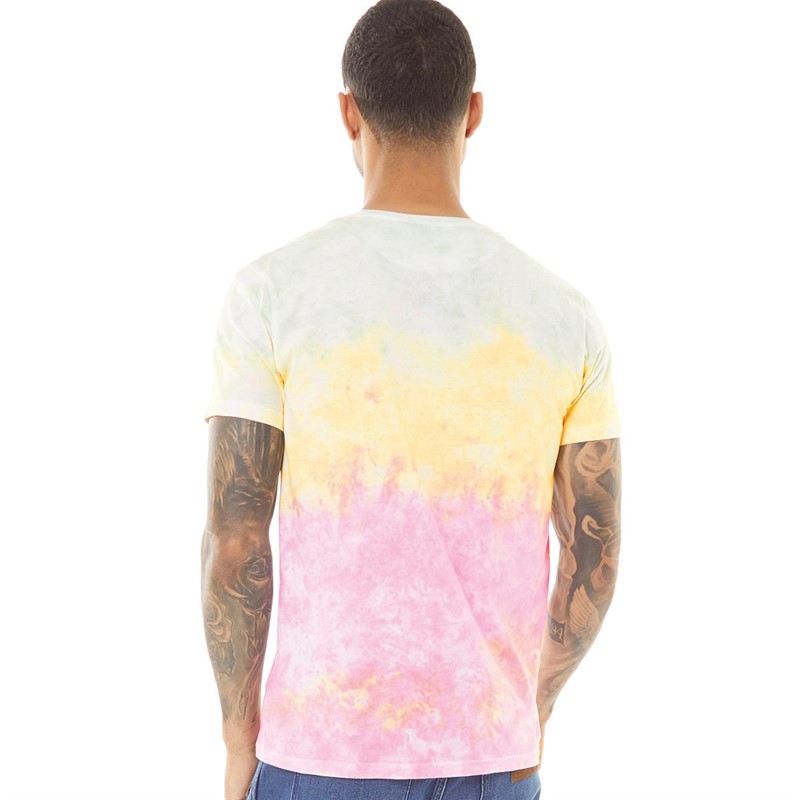 Buy Fluid Mens Tie Dye T Shirt Pinkmulti 2348