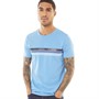 Fluid Mens Chest Stripe T-Shirt Azure Blue
