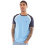 Fluid T-Shirts Raglan Stripe Homme Bleu