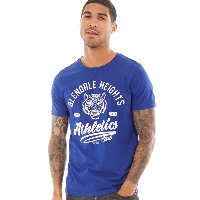 Fluid T-Shirts Homme Bleu