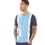 Fluid Mens Striped T-Shirt Azure Blue/White/Navy