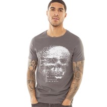 Fluid Mens Skull T-Shirt Tornado Grey