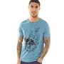 Fluid Mens Skull T-Shirt Storm Blue