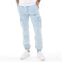 Fluid Mens Cargo Loose Jeans Light Wash